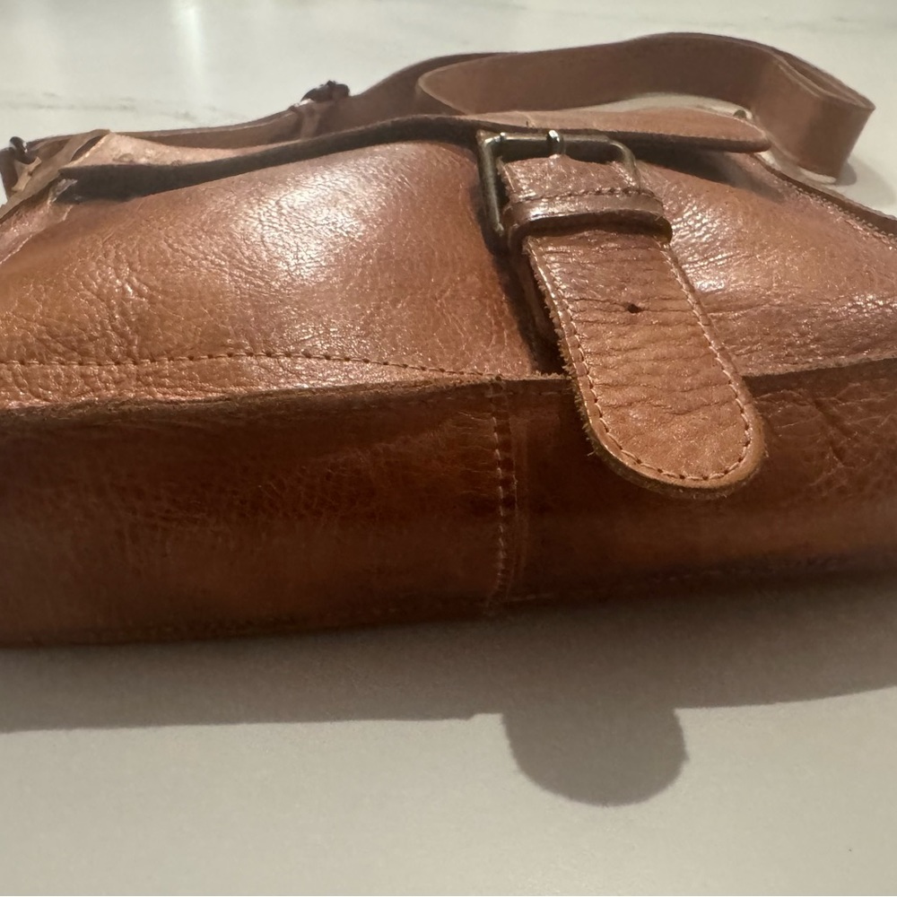 Bed Stu Tan Leather Crossbody Messenger Bag - Picture 6 of 8